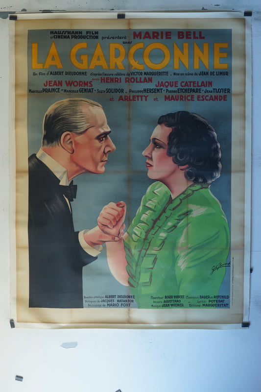 GARÇONNE, JEAN WORMS, 120X160 CM, AFFICHE ENTOILÉE