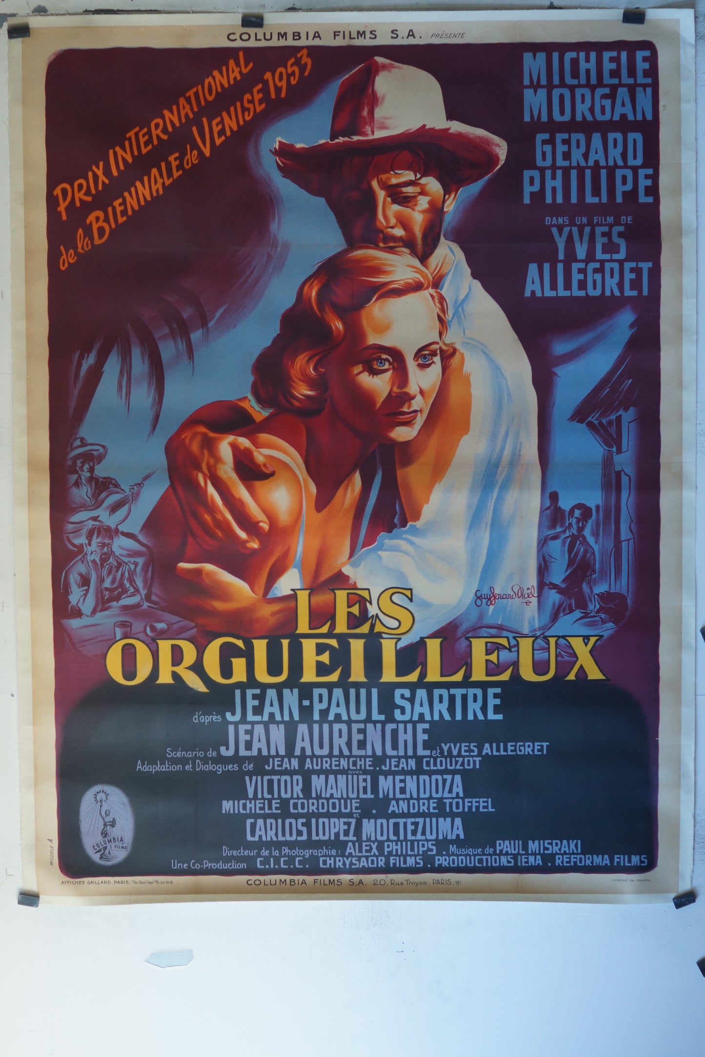 LES ORGUEILLEUX, MICHEL MORGAN, 120X160, 120X160 CM, AFFICHE ENTOILÉE.