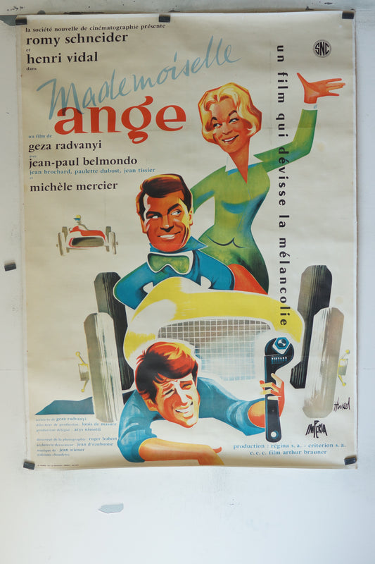 MADEMOISELLE ANGE, ROMY SCHNEIDER, 120X160, AFFICHE ENTOILÉE