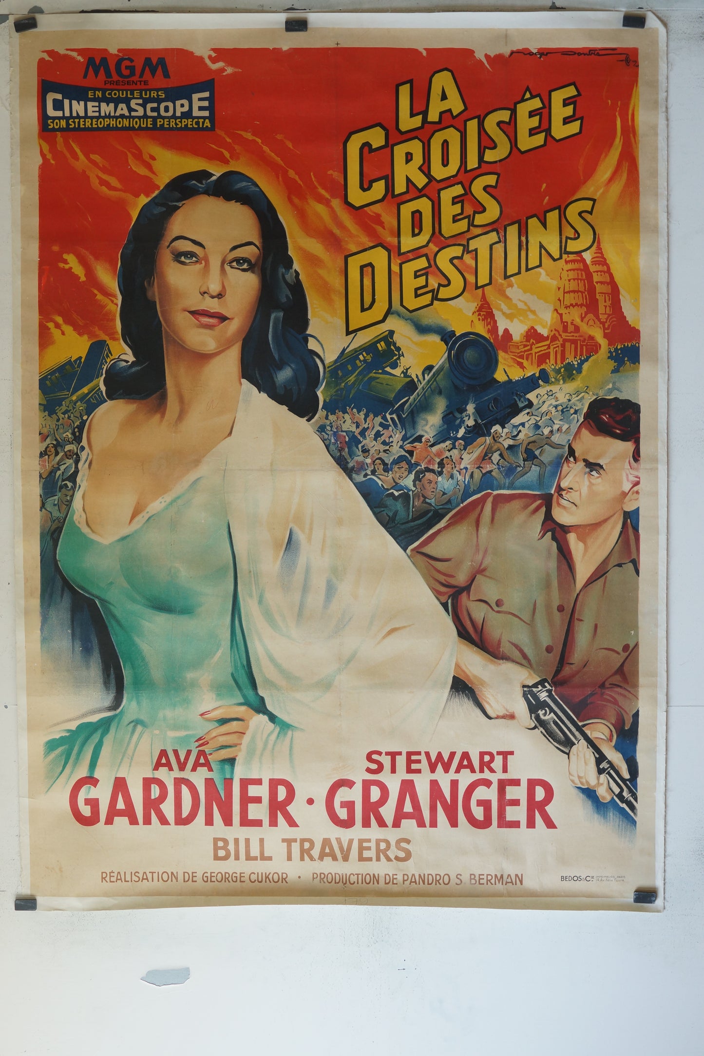 LA CROISÉE DES DESTINS, AVA GARDNER, 120X160, AFFICHE ENTOILÉE