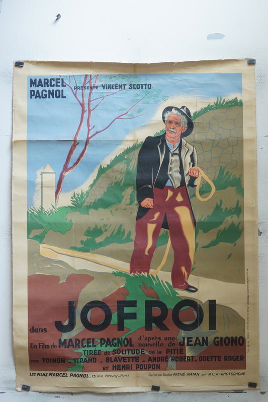 JOFROI, MARCEL PAGNOL, 120X160 CM, AFFICHE ENTOILÉE. MARCEL PAGNOL