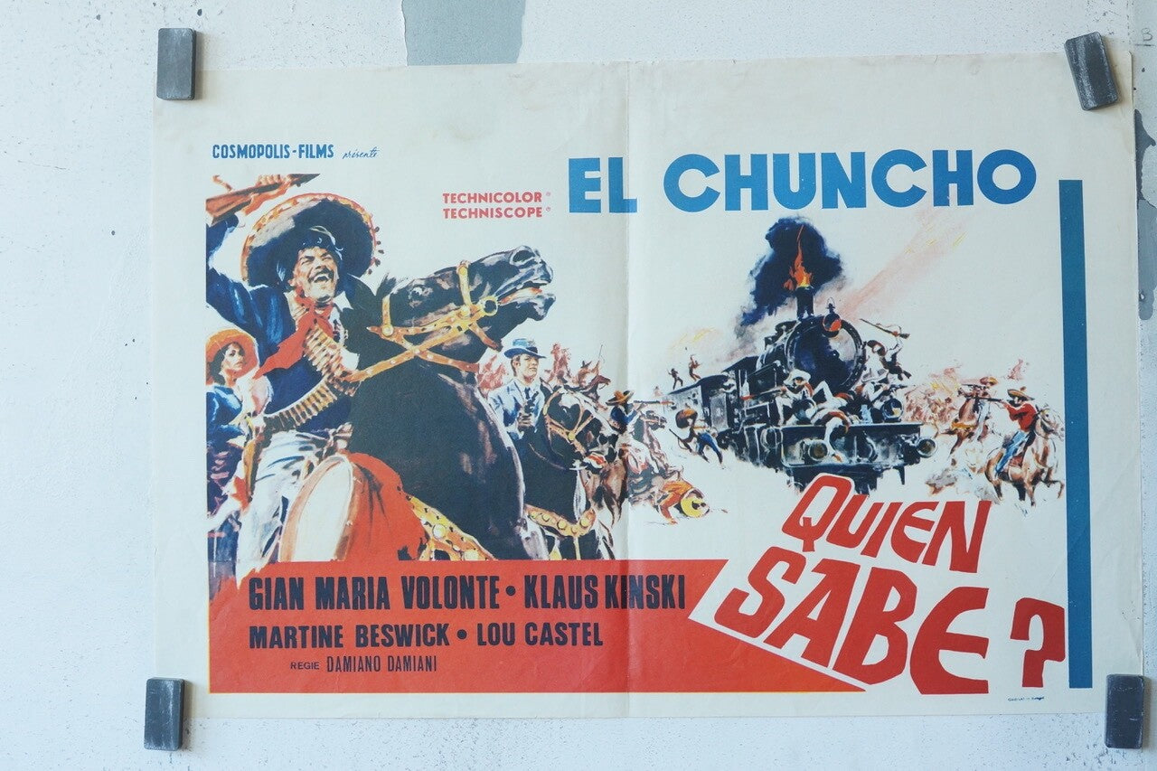 EL CHUNCHO MOVIE POSTER BELGIUM 35x55 GIAN MARIA VOLONTE – KLAUS KINSKI