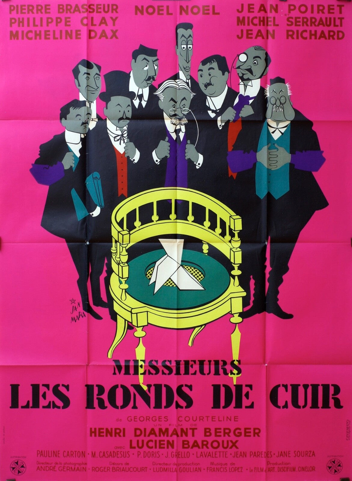MESSIEURS LES RONDS DE CUIR ORIGINAL 120x160 PIERRE BRASSEUR