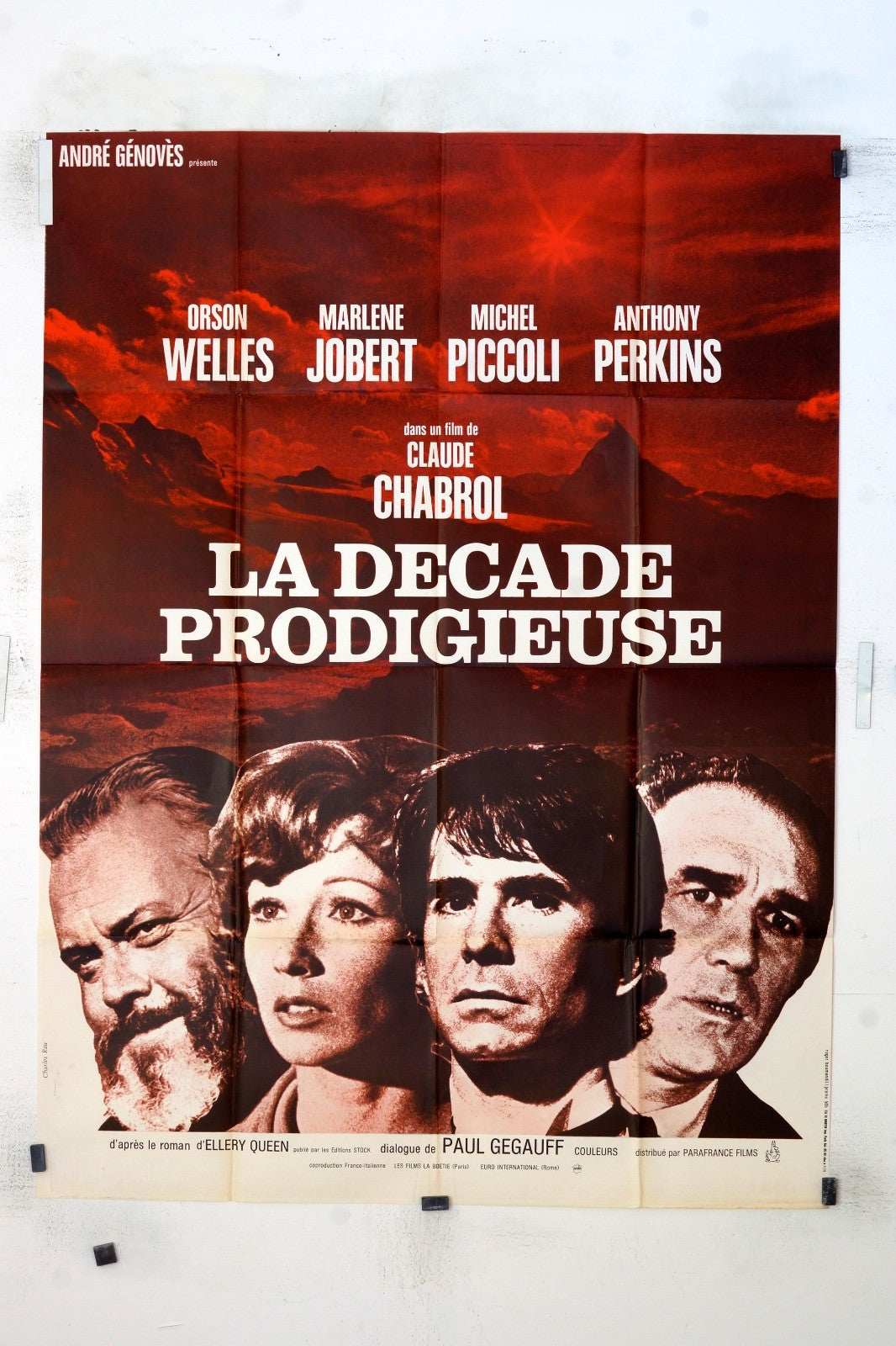 LA DECADE PRODIGIEUSE ORSON WELLES MOVIE POSTER ORIGINAL 120x160