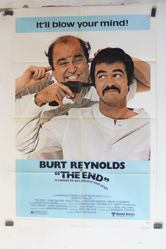 “THE END” 1978 ORIGINAL MOVIE POSTER BURT REYNOLDS, DOM DE LUISE