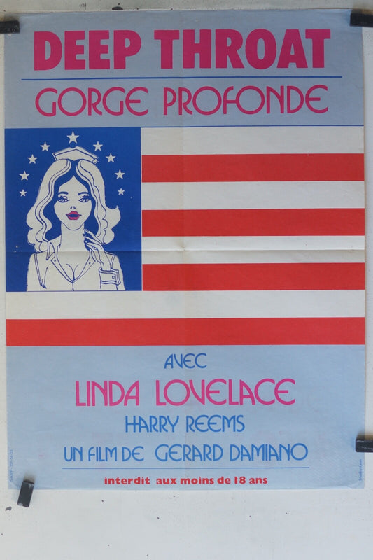 GORGE PROFONDE MOVIE POSTER 58X78 Linda Lovelace , harry Reems