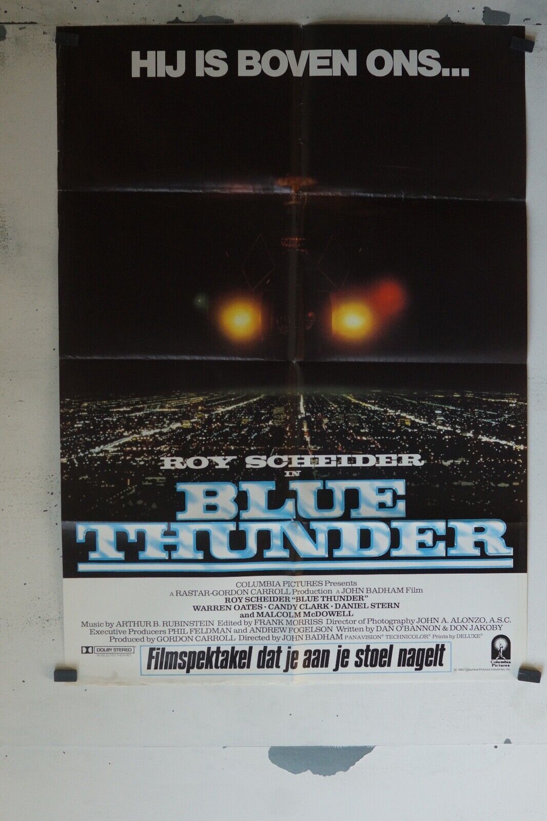 BLUE THUNDER POSTER ORIGINAL 120x160 BOY SCHEIDER