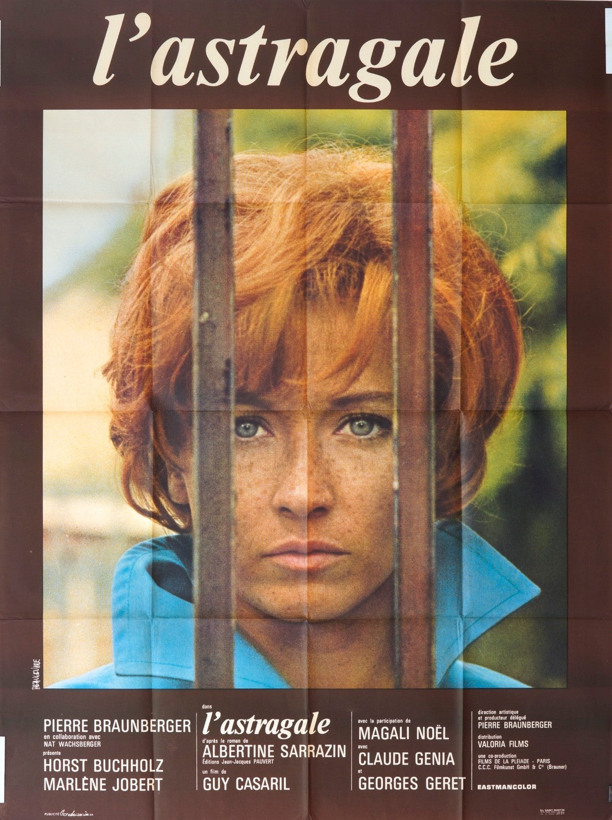 L’ASTRAGADE  PIERRE BRAUNBERGER MOVIE POSTER ORIGINAL 120x160