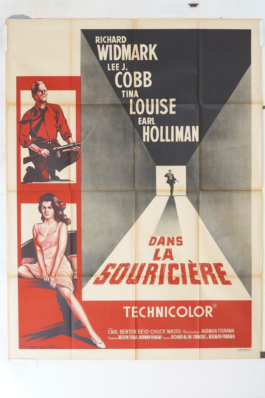 DANS LA SOURICIÈRE MOVIE POSTER ORIGINAL 120x160 RICHARD WIDMARK