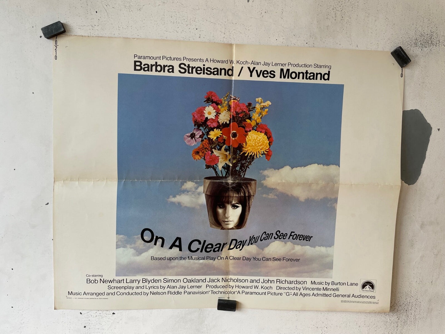 ON A CLEAR DAY YOU CAN SEE FOREVER MOVIE POSTER ORIGINAL (50X70) BARBARA STREISA