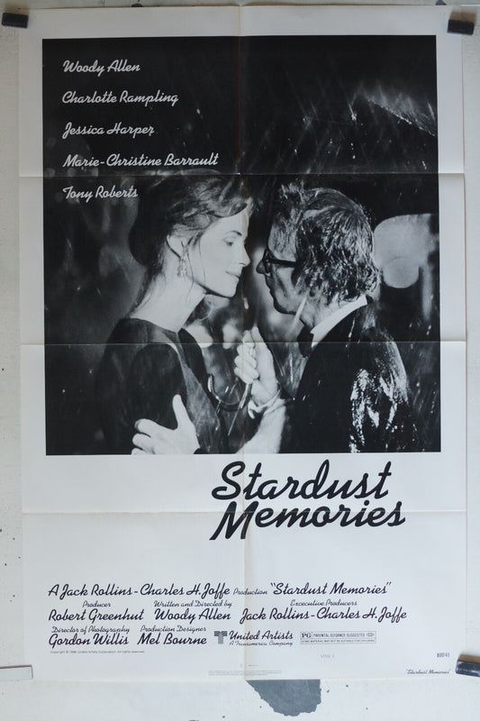 STARDUST MEMORIES ORIGINAL MOVIE POSTER 69x103 Woody Allen , Charlotte Rampling 