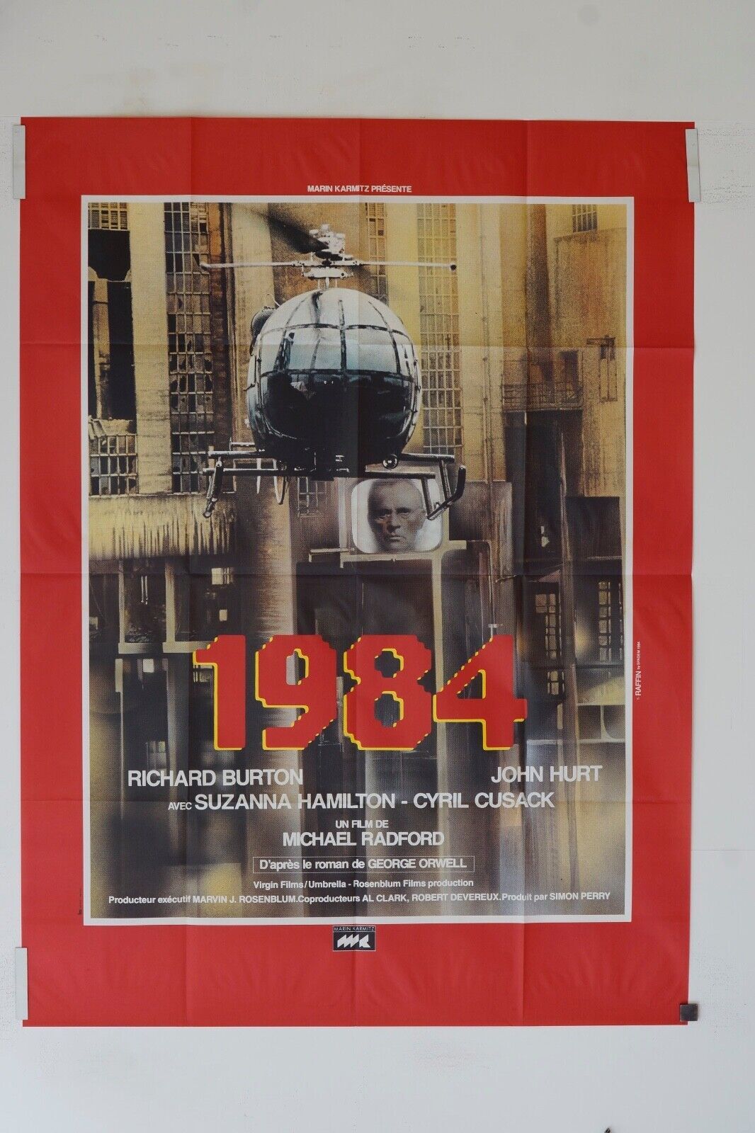 1984 MOVIE POSTER ORIGINAL 120x160 SUZANNA HAMILTON