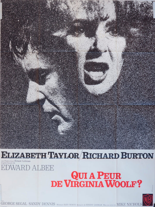 QUI A PEUR DE VIRGINIA WOOLF ? MOVIE POSTER ORIGINAL 120x160 ELIZABETH TAYLOR
