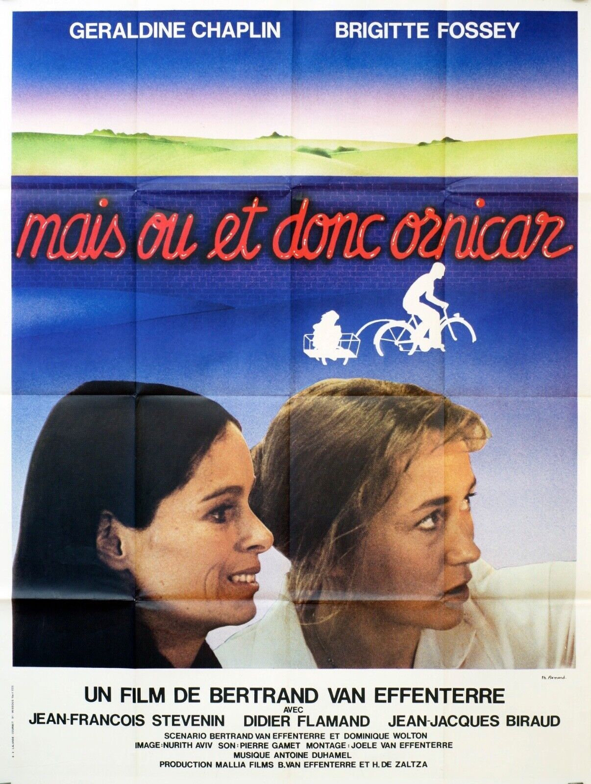 MAIS OU ET DONC ORNICAR MOVIE POSTER ORIGINAL 120x160 GERALDINE CHAPLIN