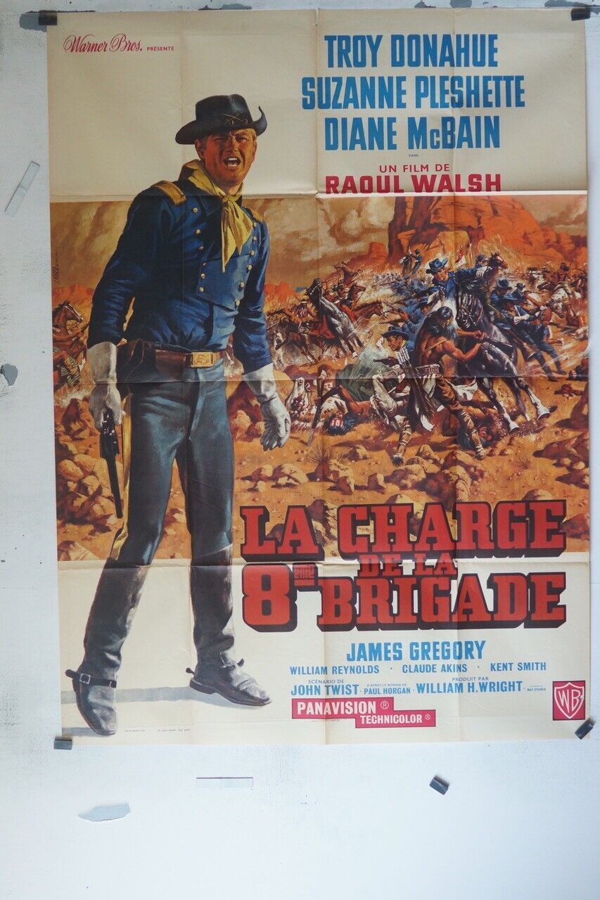 LA CHARGE DE LA 8 EME BRIGADE MOVIE POSTER ORIGINAL 120x160 TROY DONAHUE