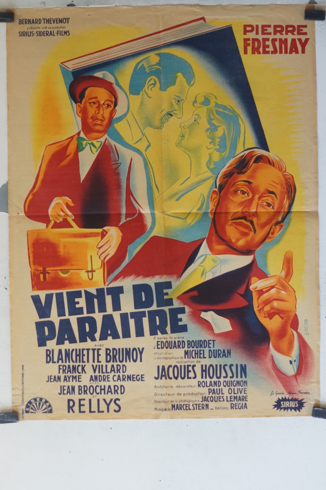 VIENT DE PARAITRE MOVIE POSTER ORIGINAL (60X80) Pierre Fresnay