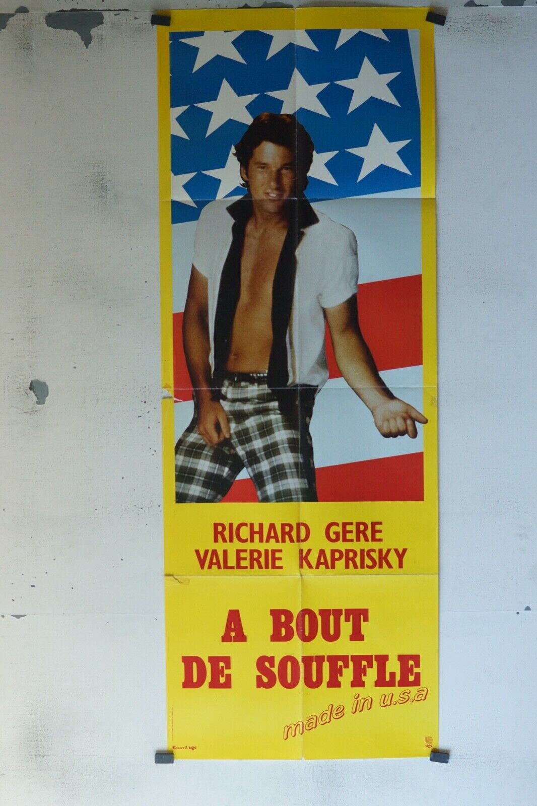 A BOUT DE SOUFFLE  POSTER ORIGINAL 60x160 RICHARD GERE