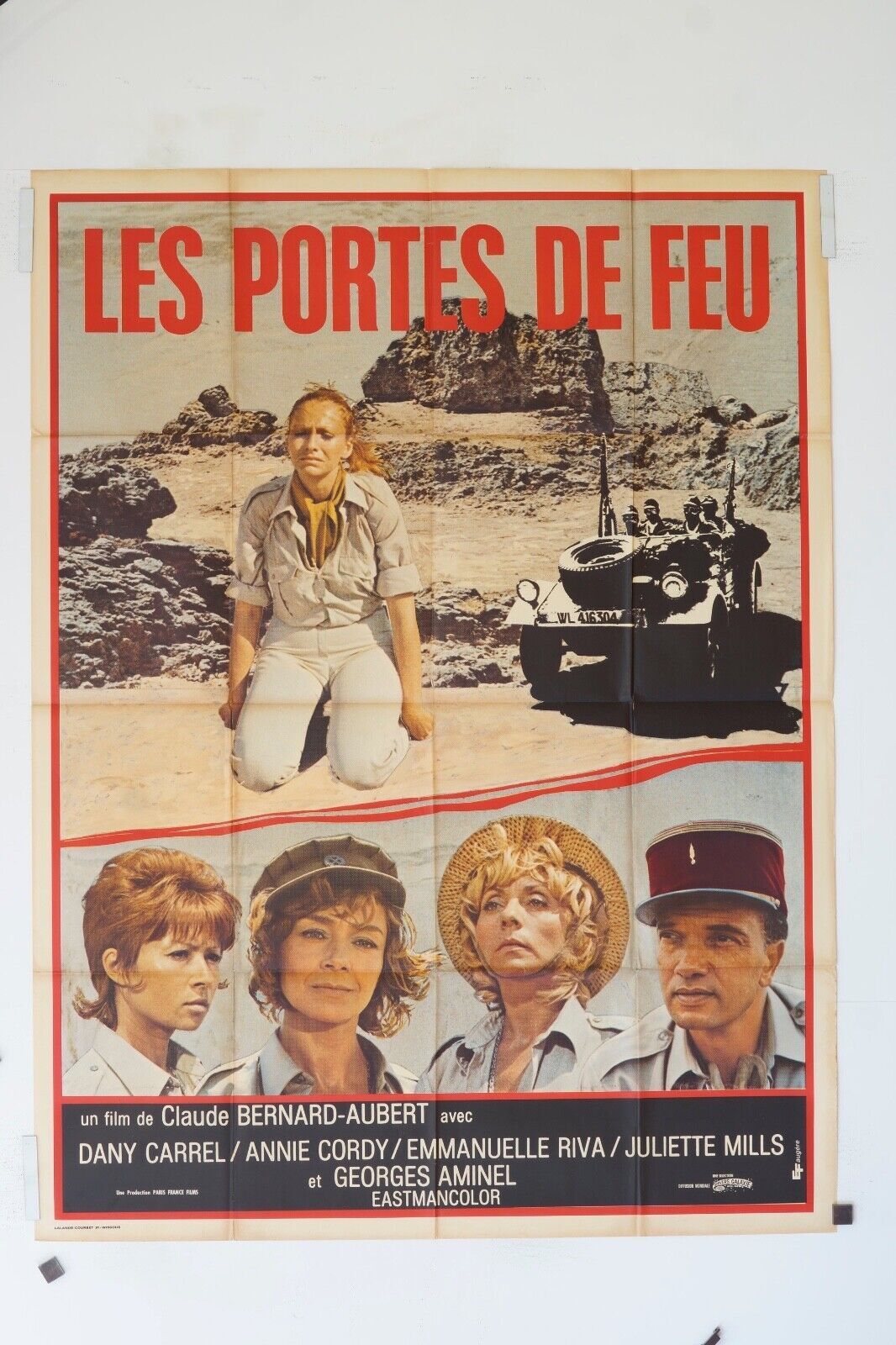 LES PORTES DE FEU ORIGINAL MOVIE POSTER 120x160 DANNY CARREL