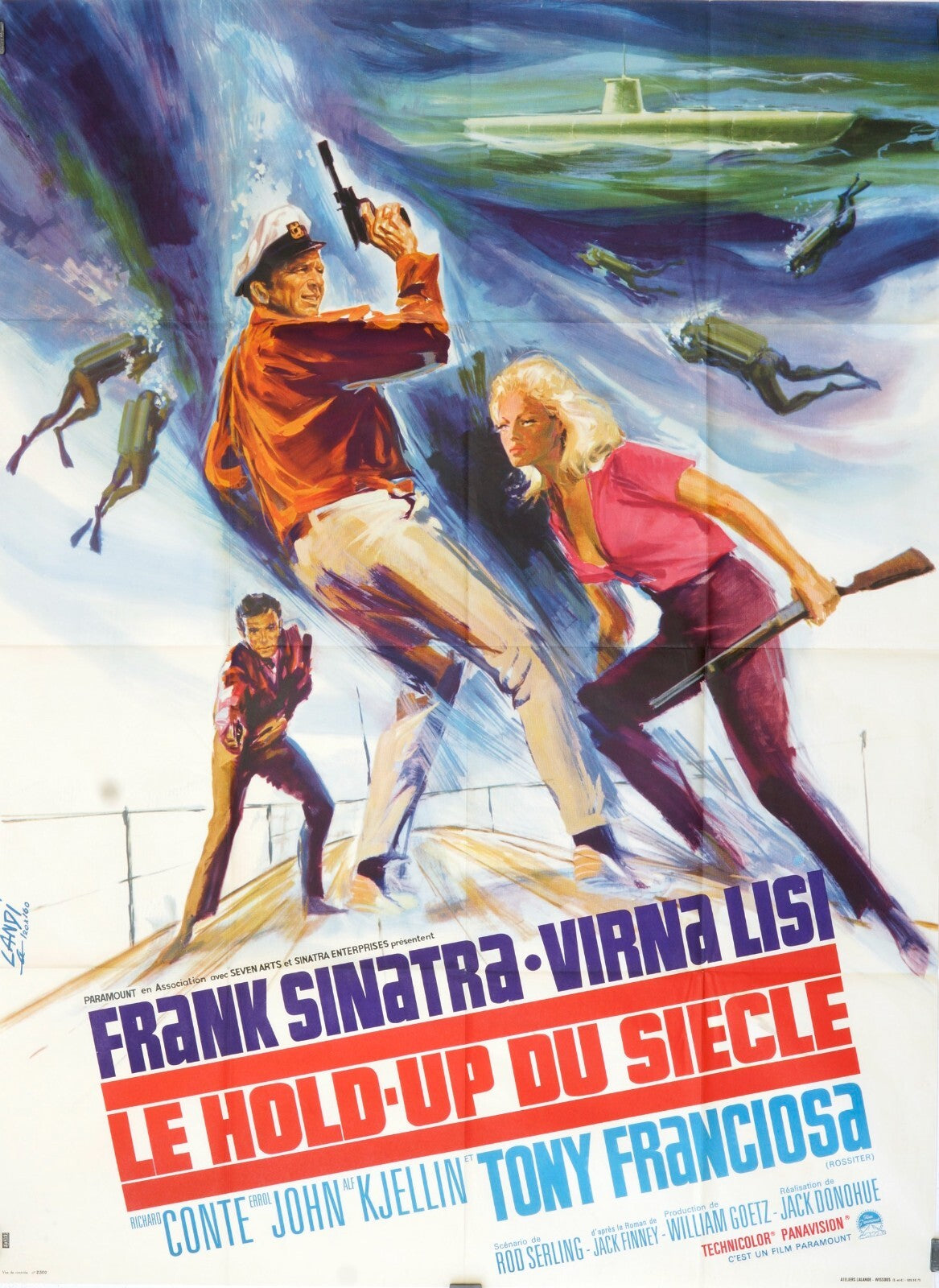 LE HOLD-UP DU SIÈCLE POSTER ORIGINAL 120x160 FRANK SINATRA