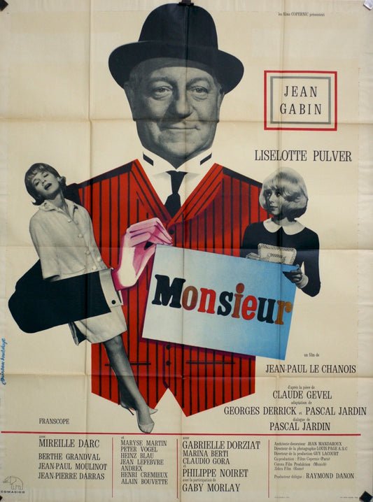 MONSIEUR JEAN GABIN MOVIE POSTER ORIGINAL 120x160