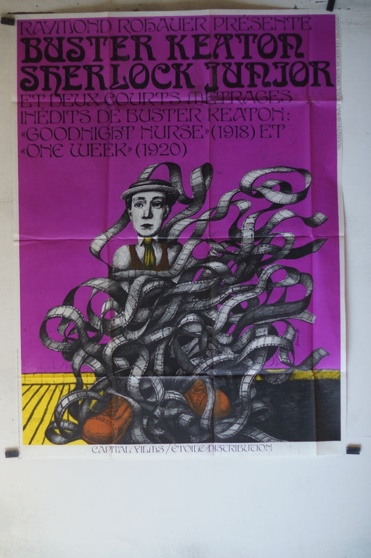 BUSTER KEATON SHERLOCK JUNIOR MOVIE POSTER ORIGINAL 80x120 Buster Keaton 