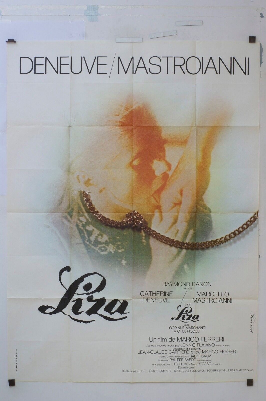 LIZA Original Movie Poster 120X160 CATHERINE DENEUVE ET MASTROIANNI