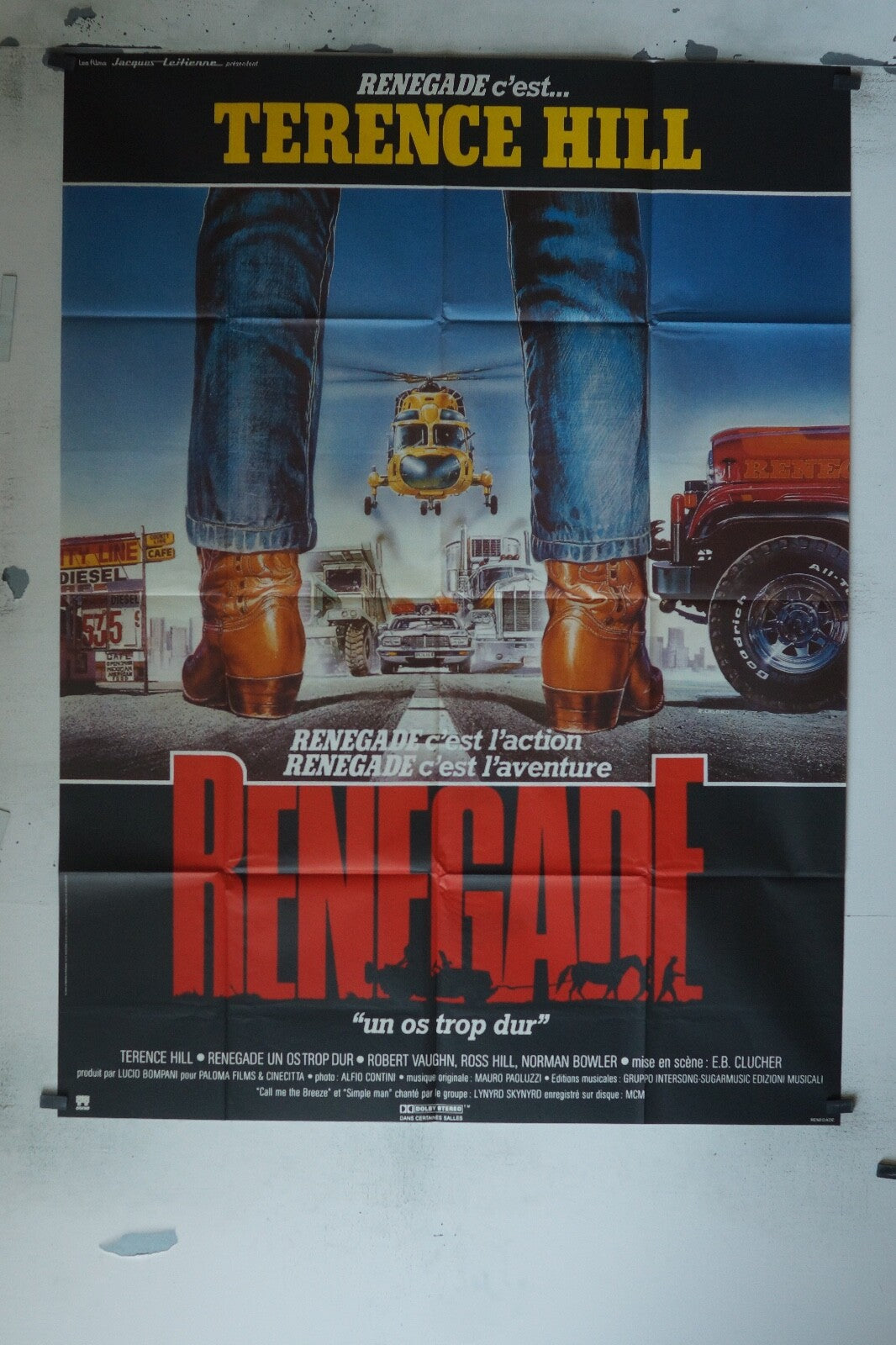 RENEGADE MOVIE POSTER ORIGINAL 120x160 TERENCE HILL
