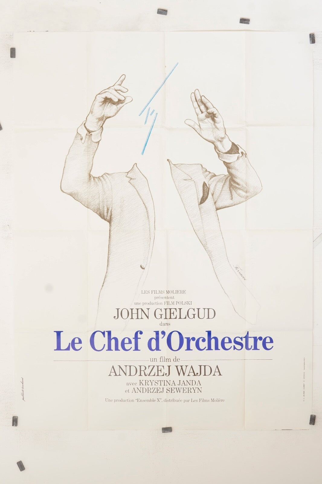 LE CHEF D’ORCHESTRE ANDREZEJ WAJDA MOVIE POSTER ORIGINAL 120x160