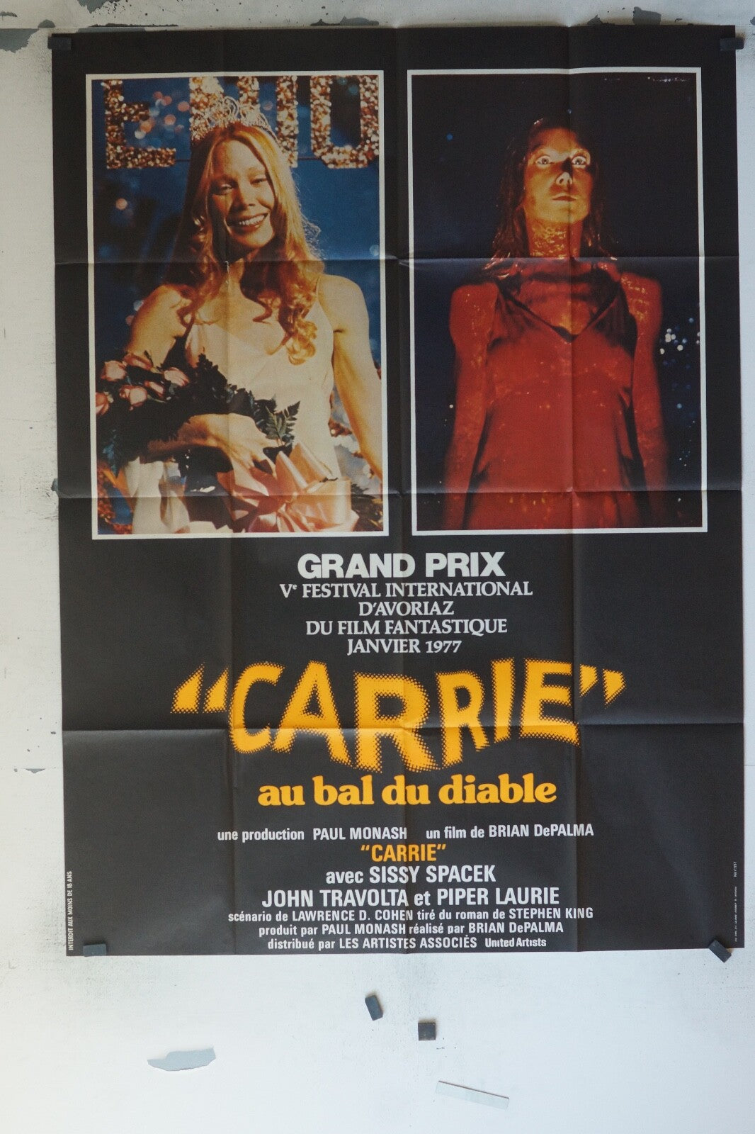 CARRIE, AU BAL DU DIABLE MOVIE POSTER ORIGINAL 120x160 MARK HAMILL