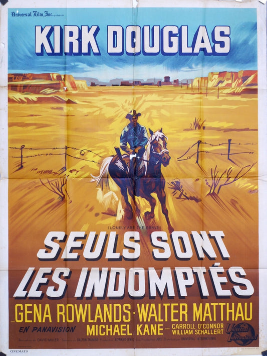 SEULS SONT LES INDOMPTÉS KIRK DOUGLAS movie poster ORIGINAL 120x160