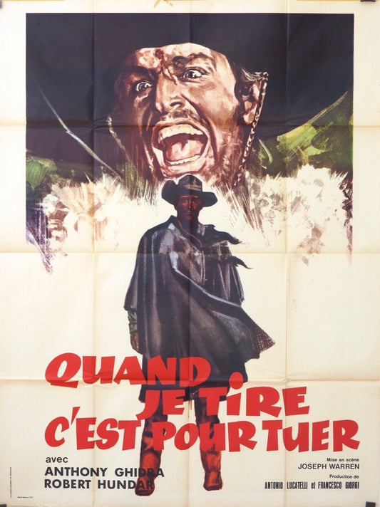QUAND JE TIRE C’EST POUR TUER POSTER ORIGINAL (120x160) ANTHONY GHIDRA