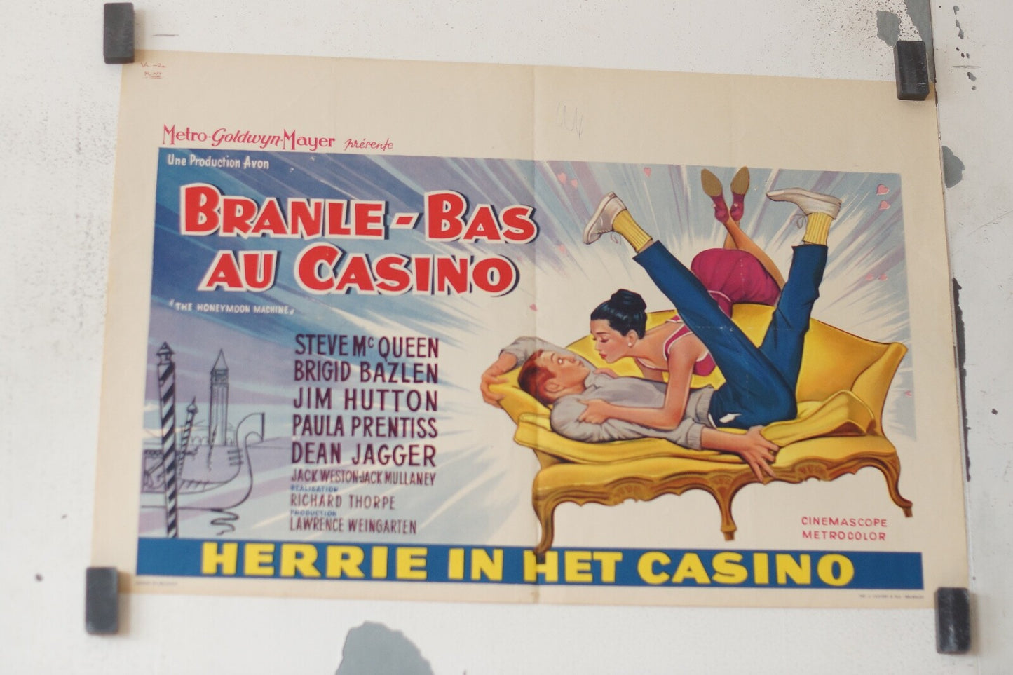 BRANLE-BAS AU CASINO ORIGINAL (Belgium Version) 30x55 The Honeymoon Machine