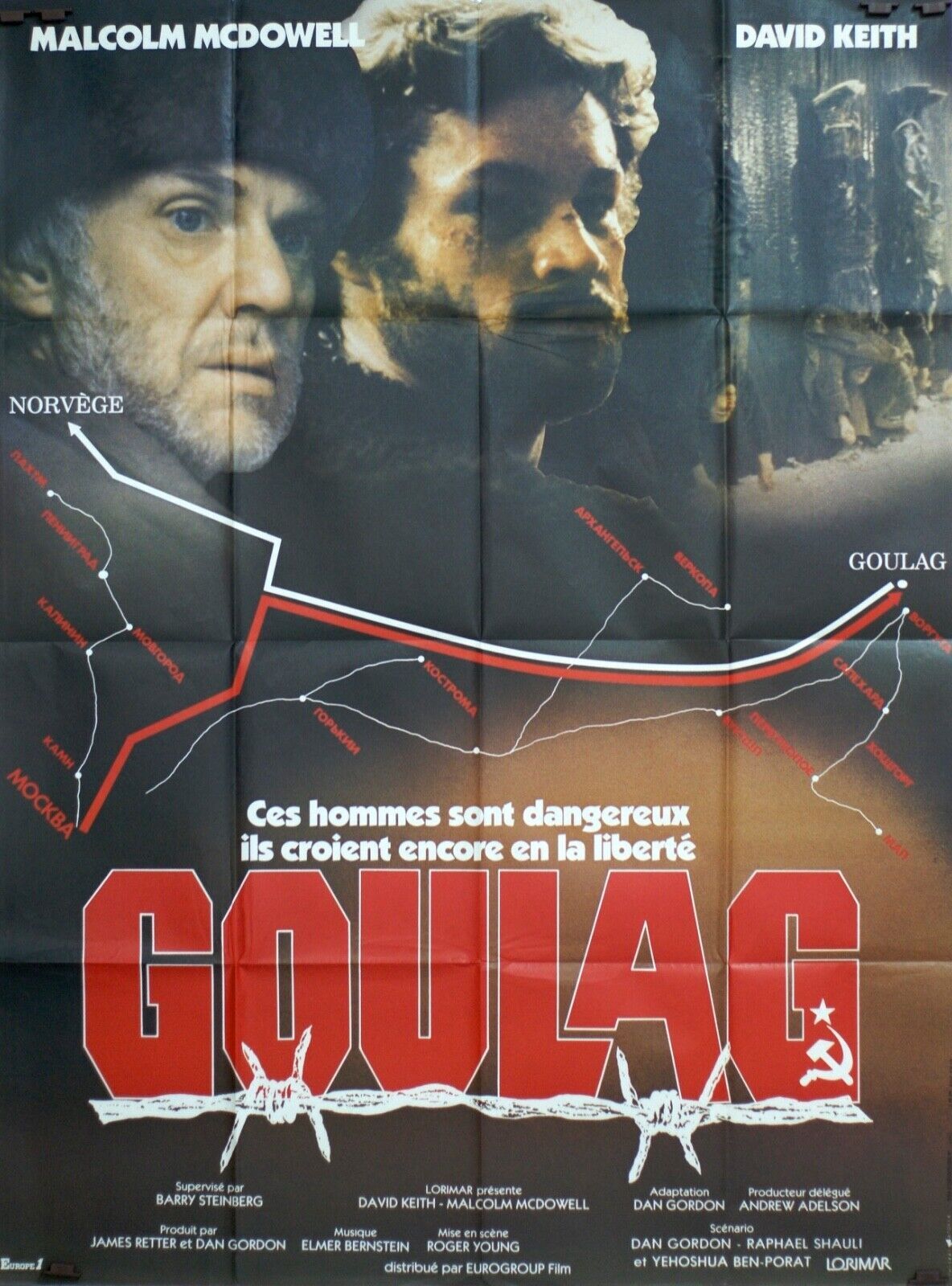 GOULAG MOVIE POSTER ORIGINAL 120x160 MALCOLM MACDOWELL