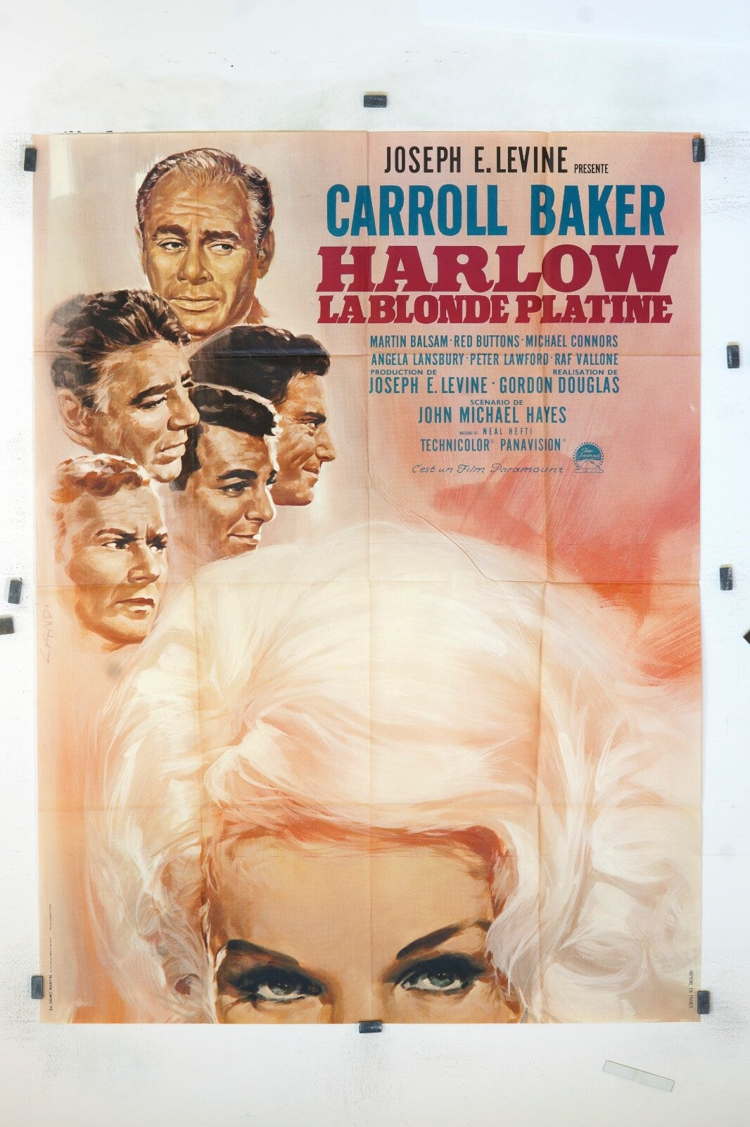 HARLOW LA BLONDE PLATINE CARROLL BAKER ORIGINAL MOVIE POSTER 120x160