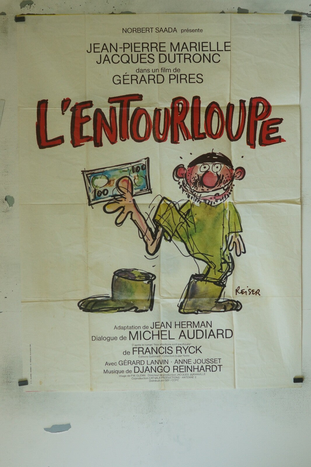 L’ENTOURLOUPE POSTER ORIGINAL 120x160 JEAN-PIERRE MARIELLE