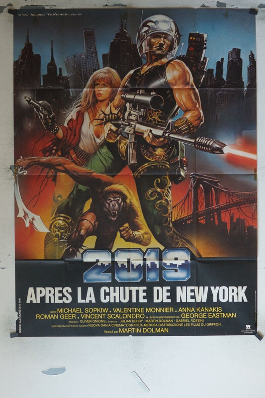 2019, APRÈS LA CHUTE DE NEW YORK MOVIE POSTER ORIGINAL 120x160 MICHAEL SOPKIW