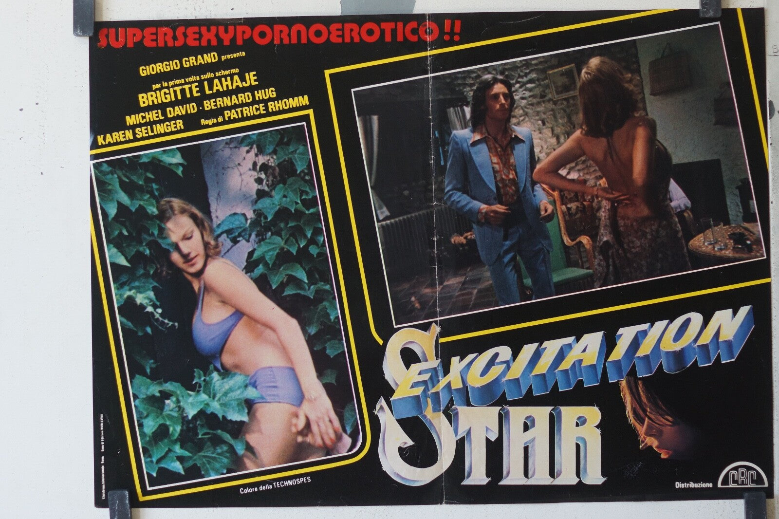 EXCITATION STAR movie poster ORIGINAL (64X47) Michel David , Bernard Hug