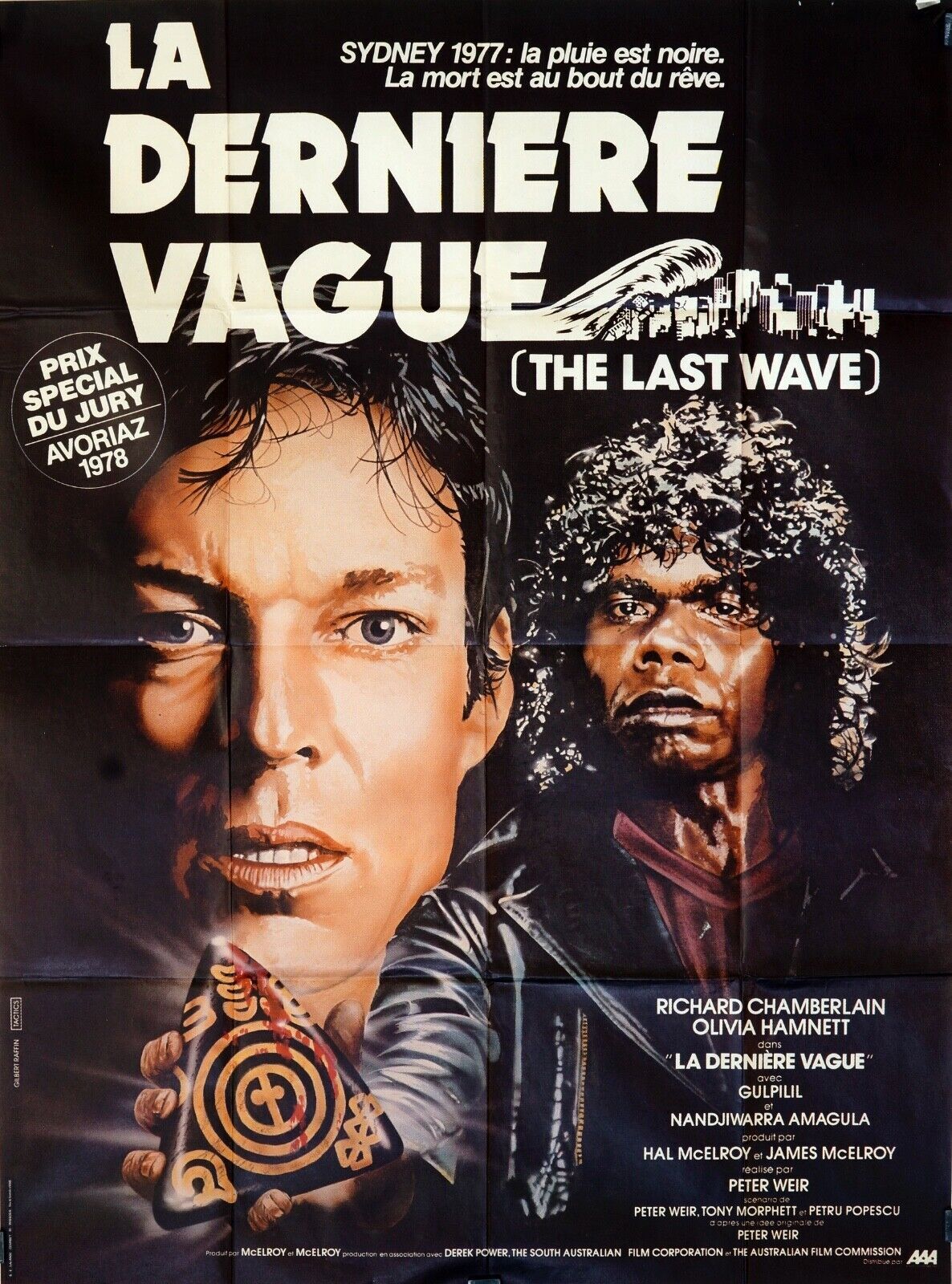 LA DERNIÈRE VAGUE ORIGINAL MOVIE POSTER 120x160 RICHARD CHAMBERLAIN