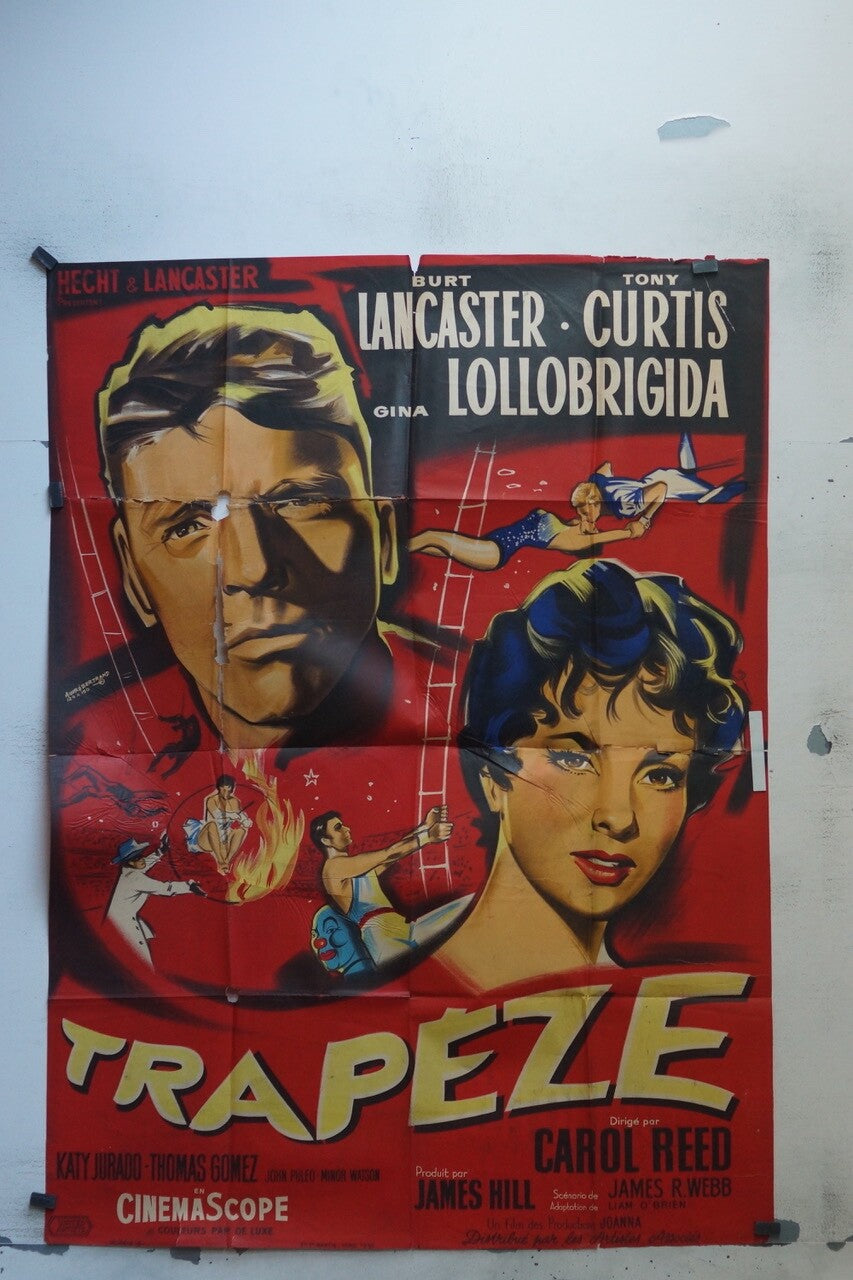 TRAPÉZE MOVIE POSTER ORIGINAL 120x160 BURT LANCASTER