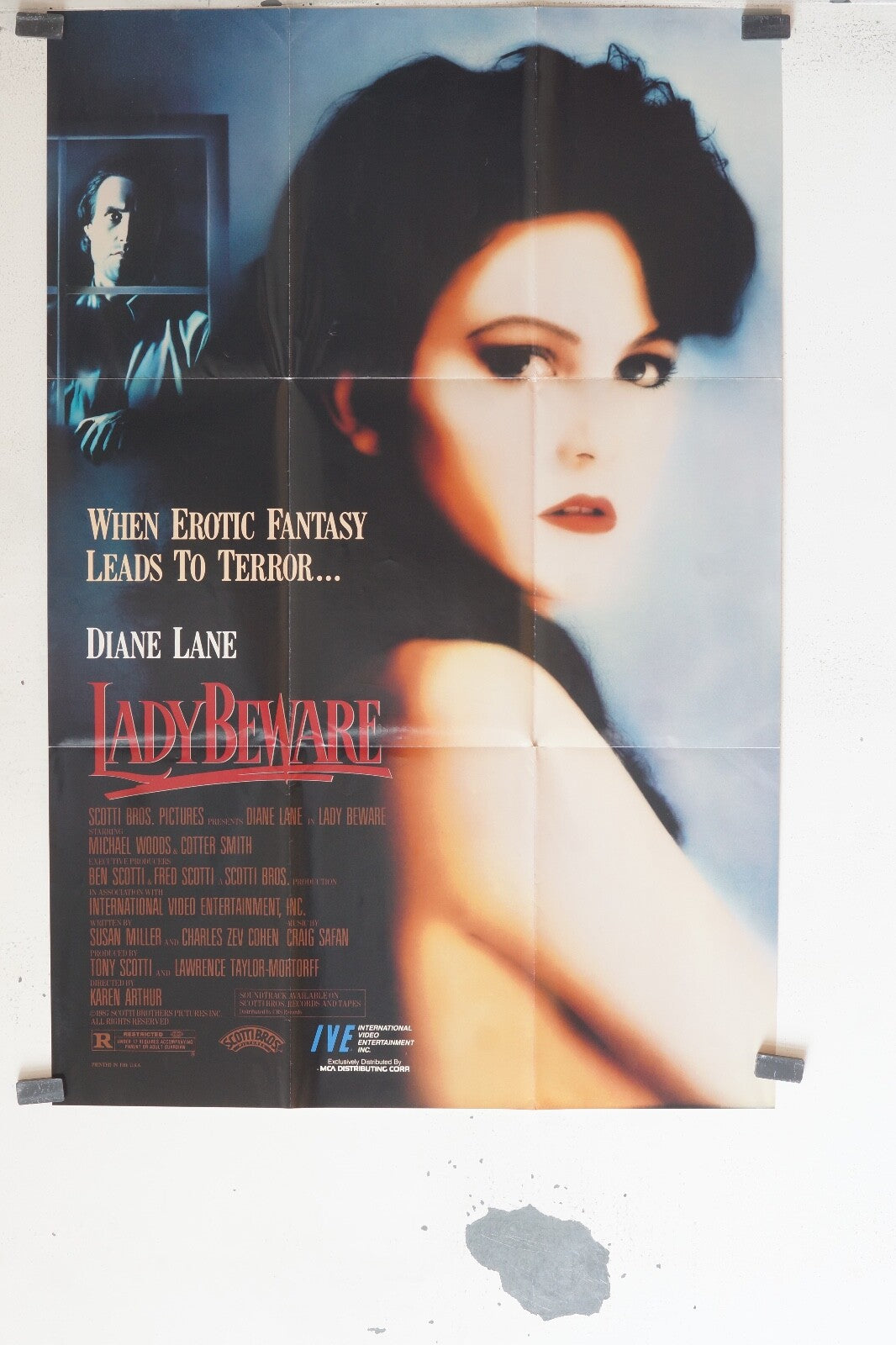 LADY BEWARE MOVIE ORIGINAL POSTER (69x103), Daine Lane, Michael Woods 