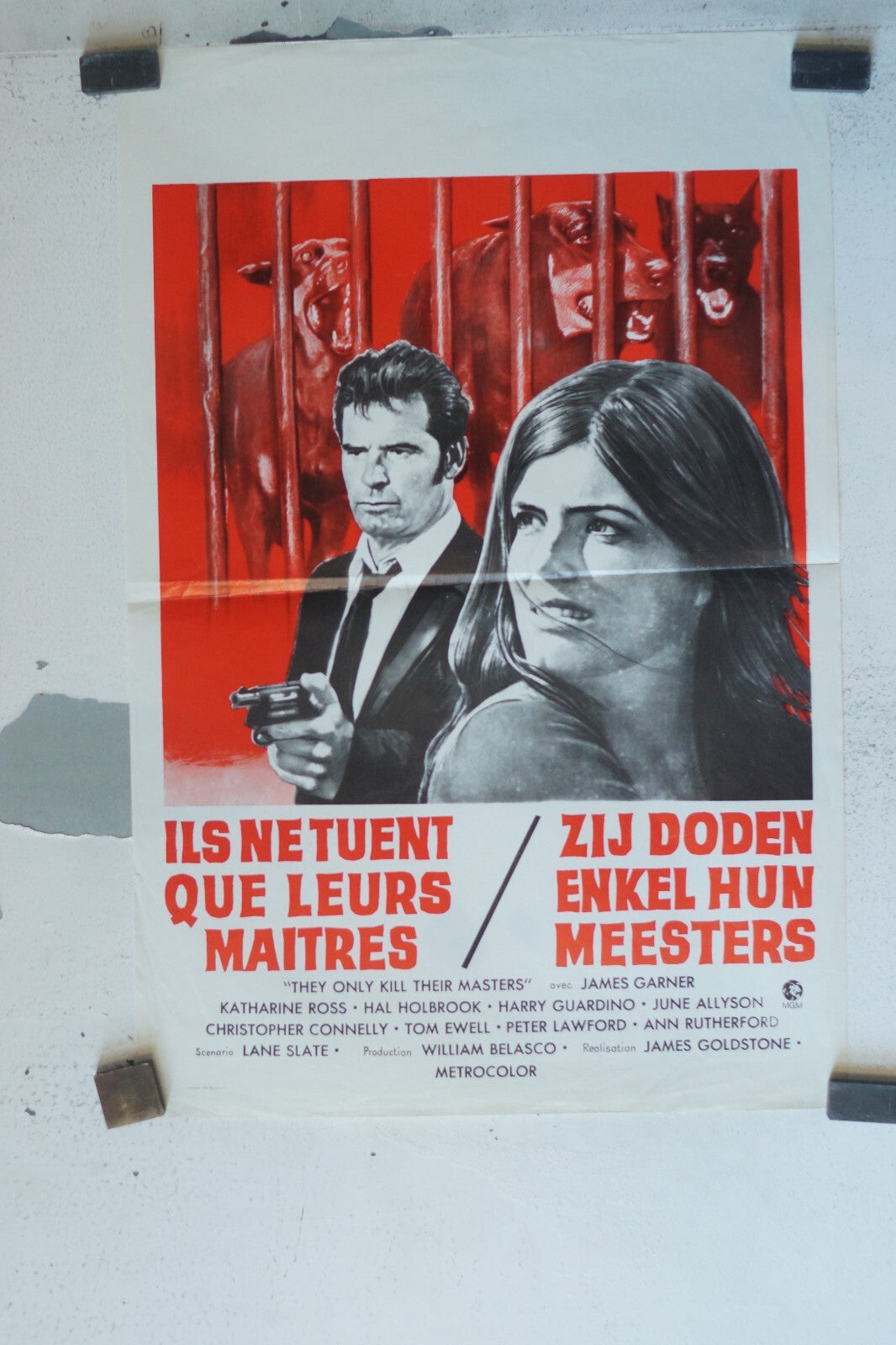 ILS NE TUENT QUE LEURS MAITRES MOVIE POSTER BELGIAN ORIGINAL 37x55 ZIJ DODEN