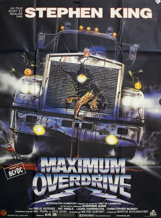 MAXIMUM OVERDRIVE STEPHEN KING MOVIE POSTER ORIGINAL 120x160