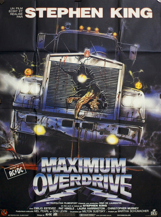 MAXIMUM OVERDRIVE  STEPHEN KING MOVIE POSTER ORIGINAL 120x160