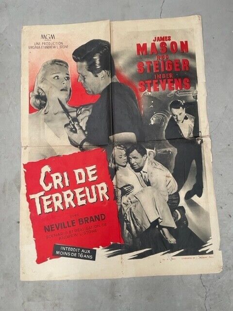 CRI DE TERREUR MOVIE POSTER ORIGINAL 60x80 NEVILLE BRAND
