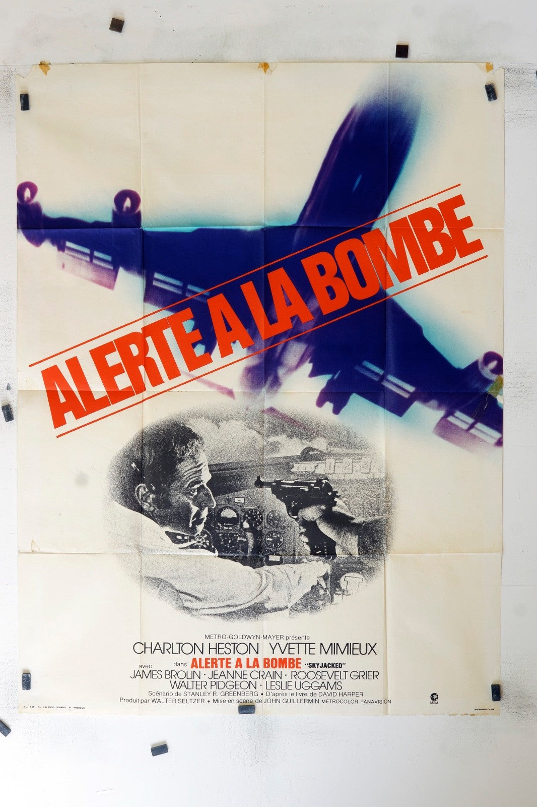 ALERTE BOMBE CHARLTON HESTON POSTER ORIGINAL 120x160