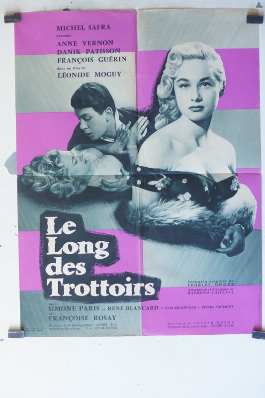 LONG DES TROTTOIRS (LE) Movieposter ORIGINAL 60x80 Anne Vernon , Danik Patisson 