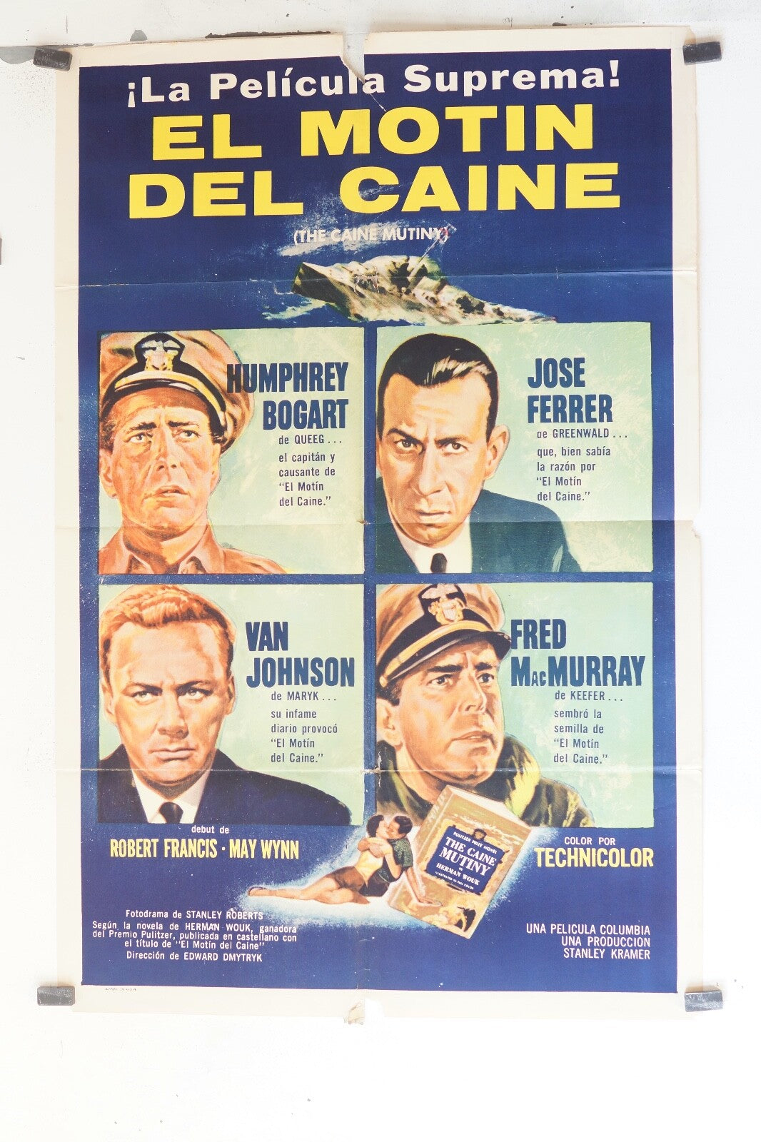 MOTIN DEL CAINE (EL) (70X100), 1954 ORIGINAL MOVIE POSTER HUMPHREY BOGART, JOSE