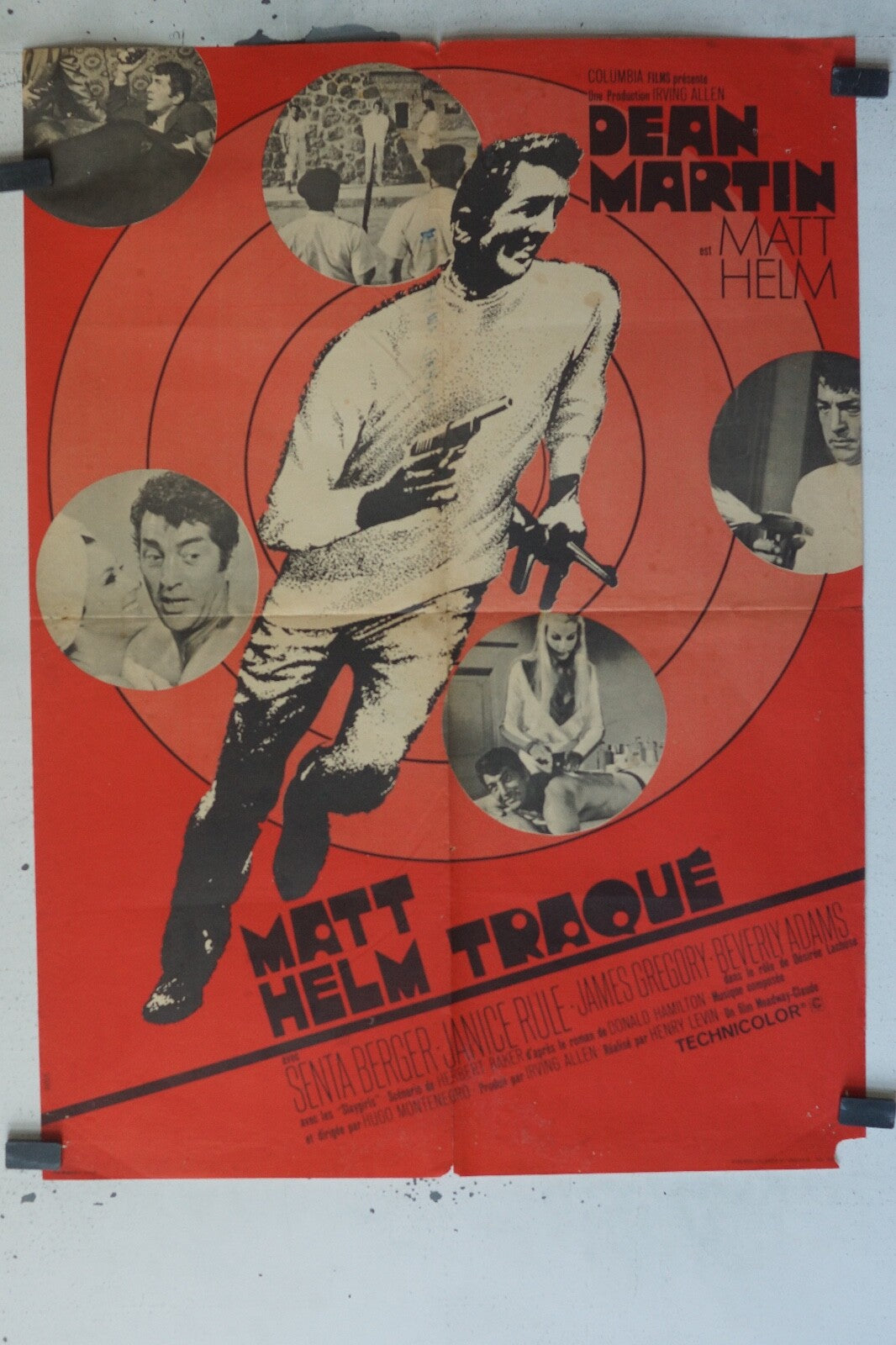 MATT HELM TRAQUÉ MOVIE POSTER ORIGINAL (60X80) DEAN MARTIN