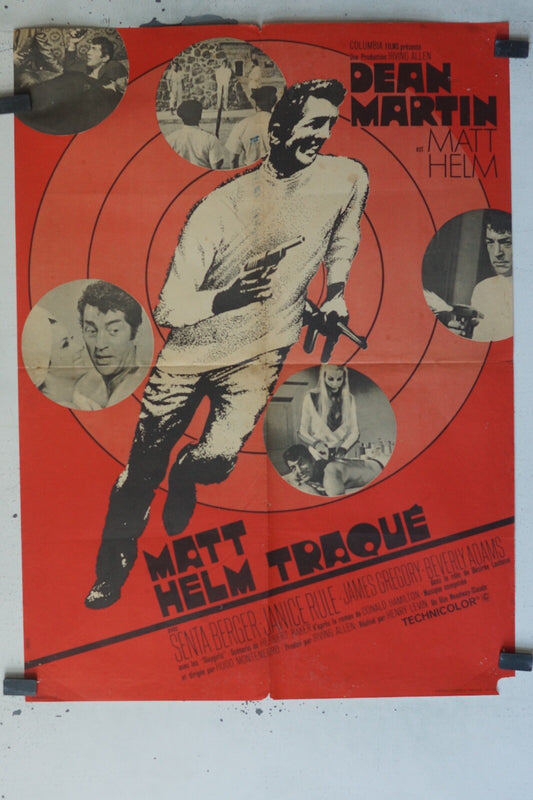 MATT HELM TRAQUÉ MOVIE POSTER ORIGINAL (60X80) DEAN MARTIN