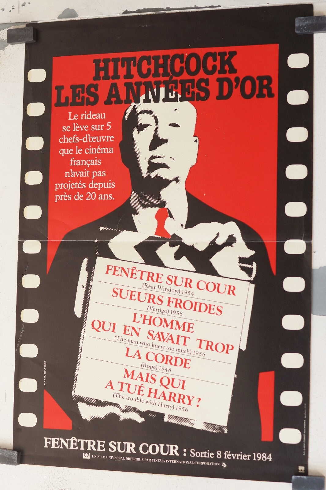 HITCHCOCK, LES ANNÉES D’OR MOVIE POSTER ORIGINAL (40X60)